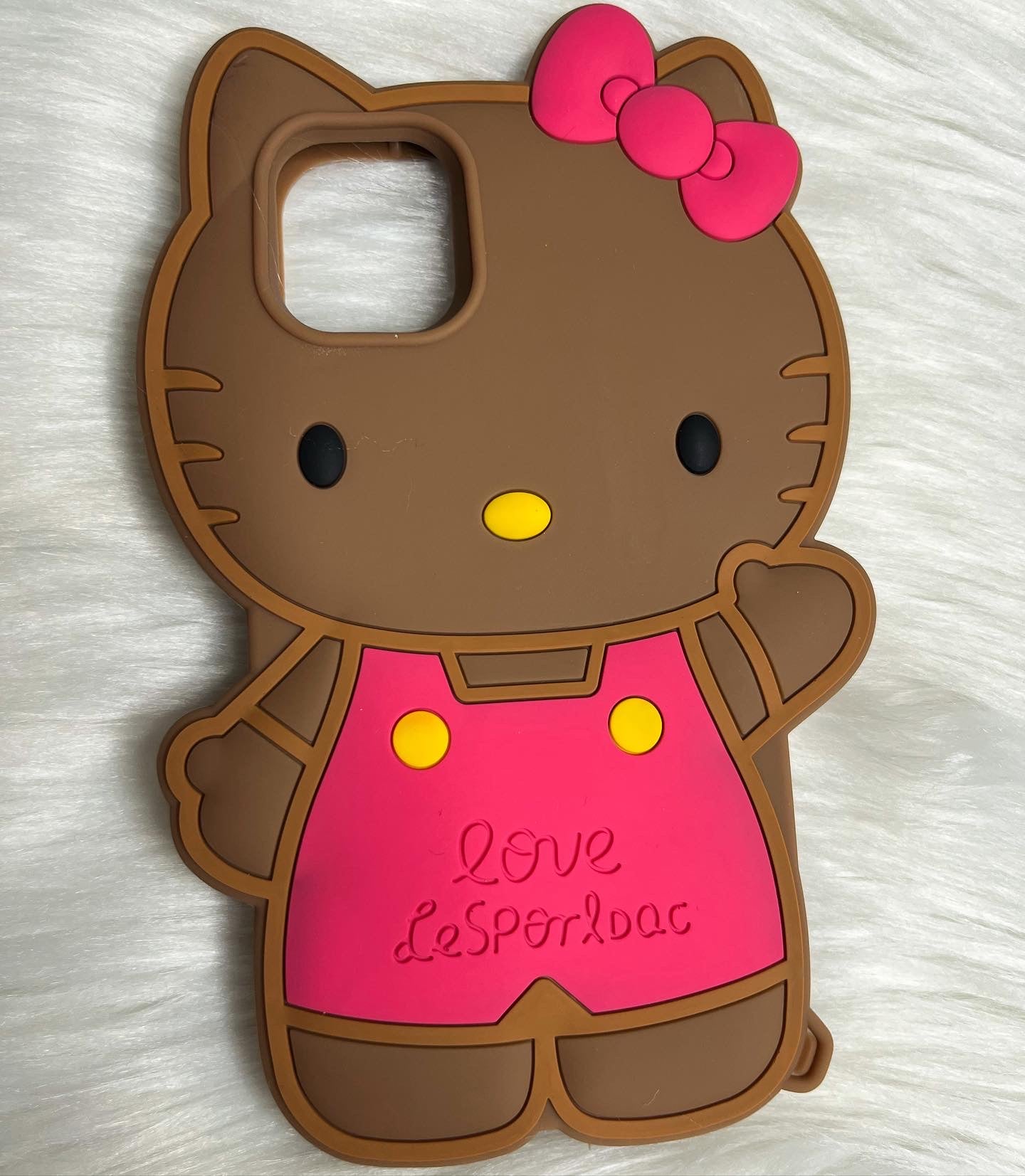 Brown Hello Kitty In Pink Jumper