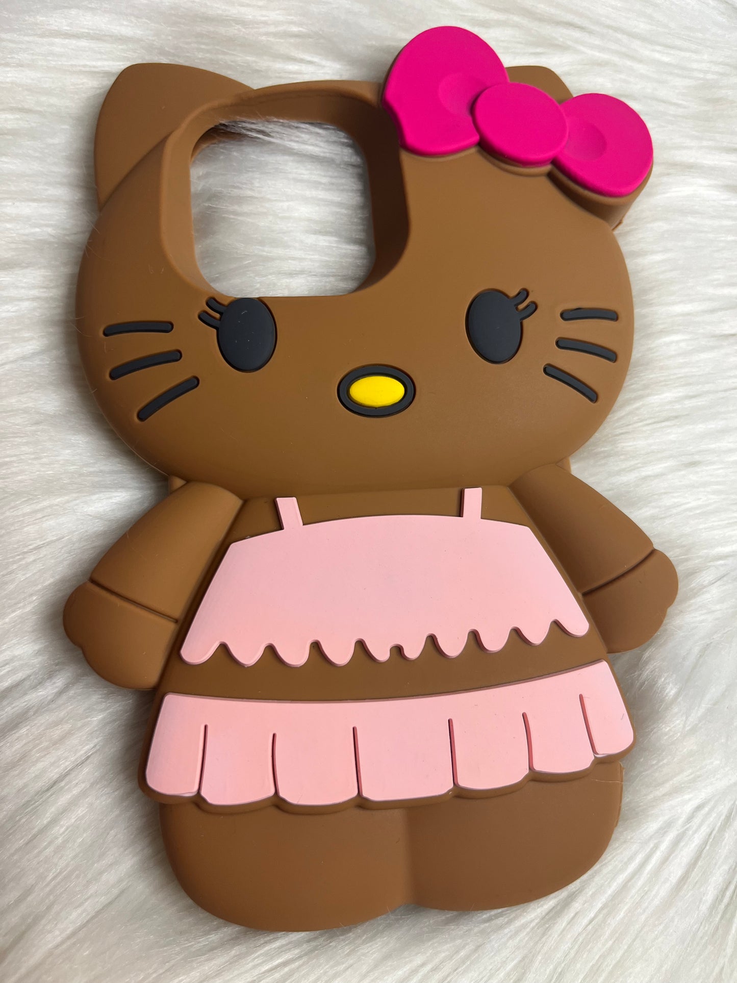 Brown Hello Kitty In Pink Outfit