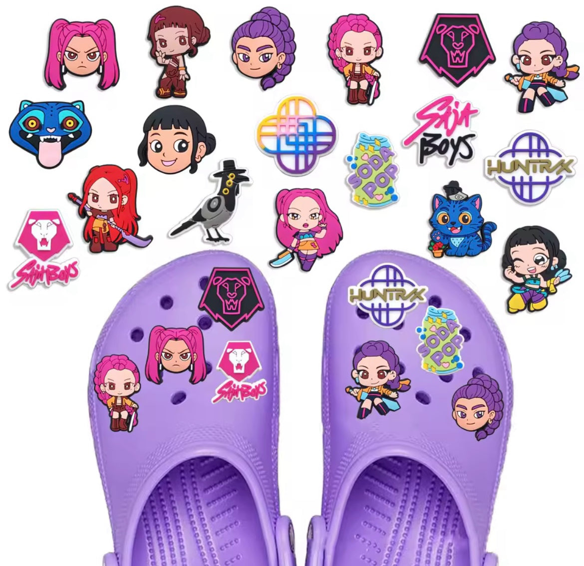 Kpop Demon Hunters Croc Charms (6 Piece Set)