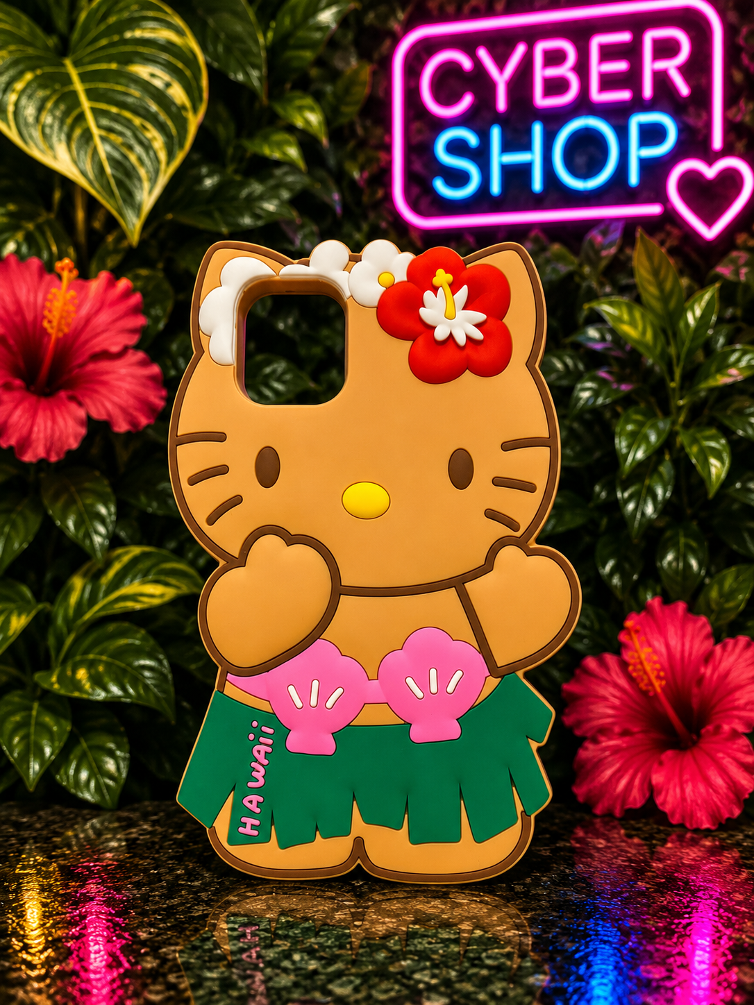 Hello Kitty - Brown Hawaiian kitty phone case