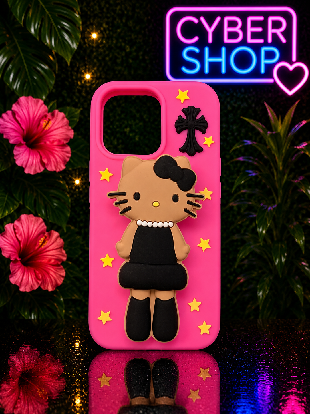 Hello Kitty - Black Dress Pop Socket Phone Case